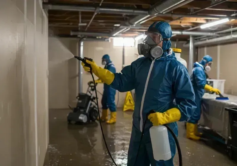 Basement Sanitization and Antimicrobial Treatment process in Avon Lake, OH