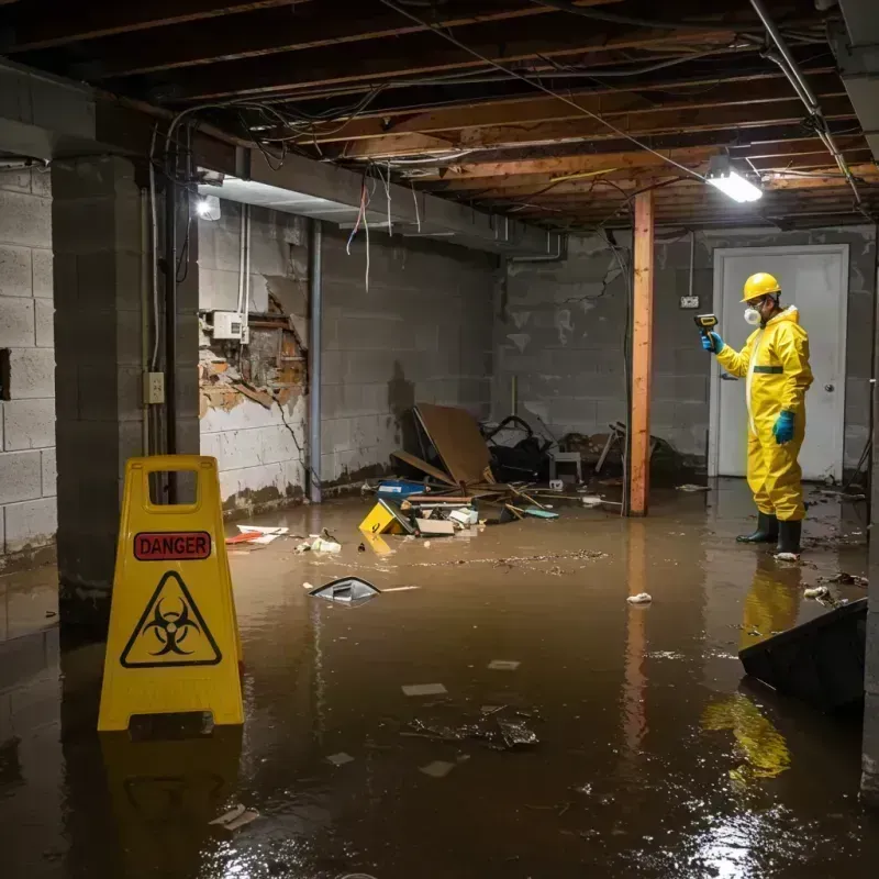 Flooded Basement Electrical Hazard in Avon Lake, OH Property